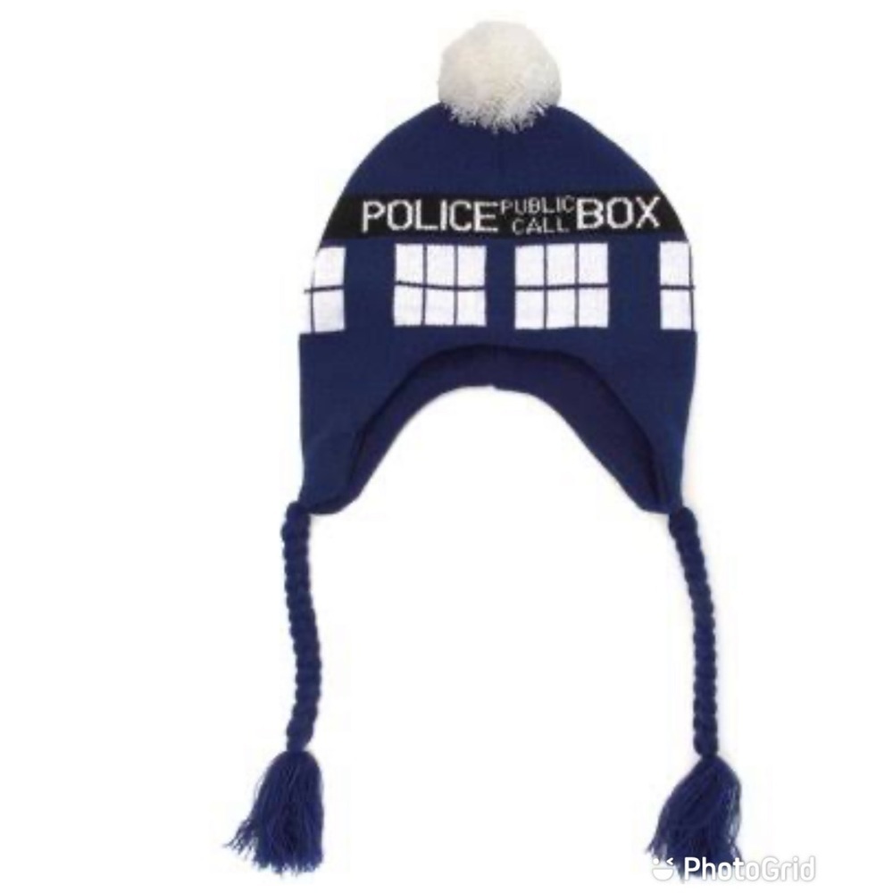 Dr. Who Tardis Laplander Blue Public Call Box Hat